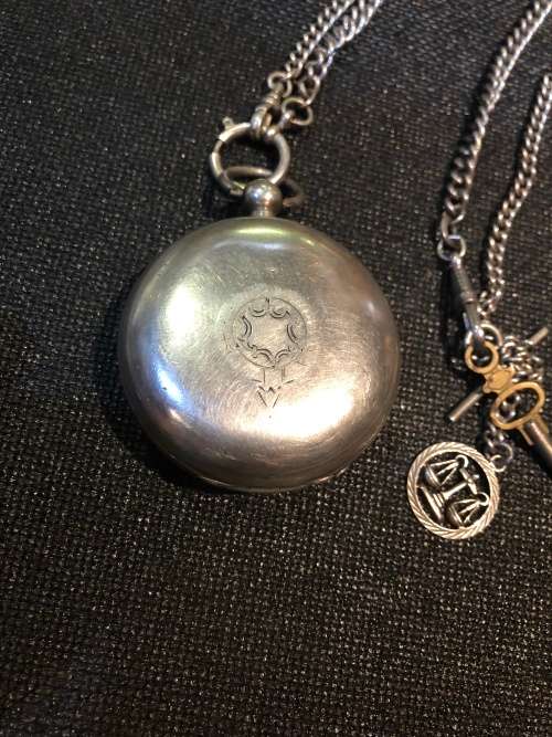 WOW !!! AWWC Farringdon J, Wm. Ellery Pocket Watch , Sterling Hallmarks circa 1886 ~ needs a service